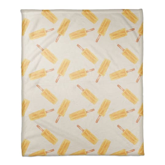 Orange Popsicle Pattern 50" x 60" Coral Fleece Blanket